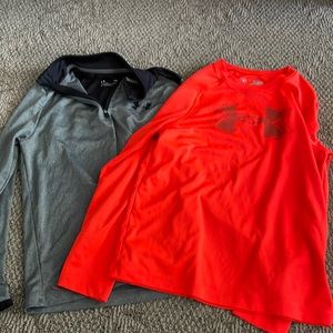 Two under armor long sleeve shirts